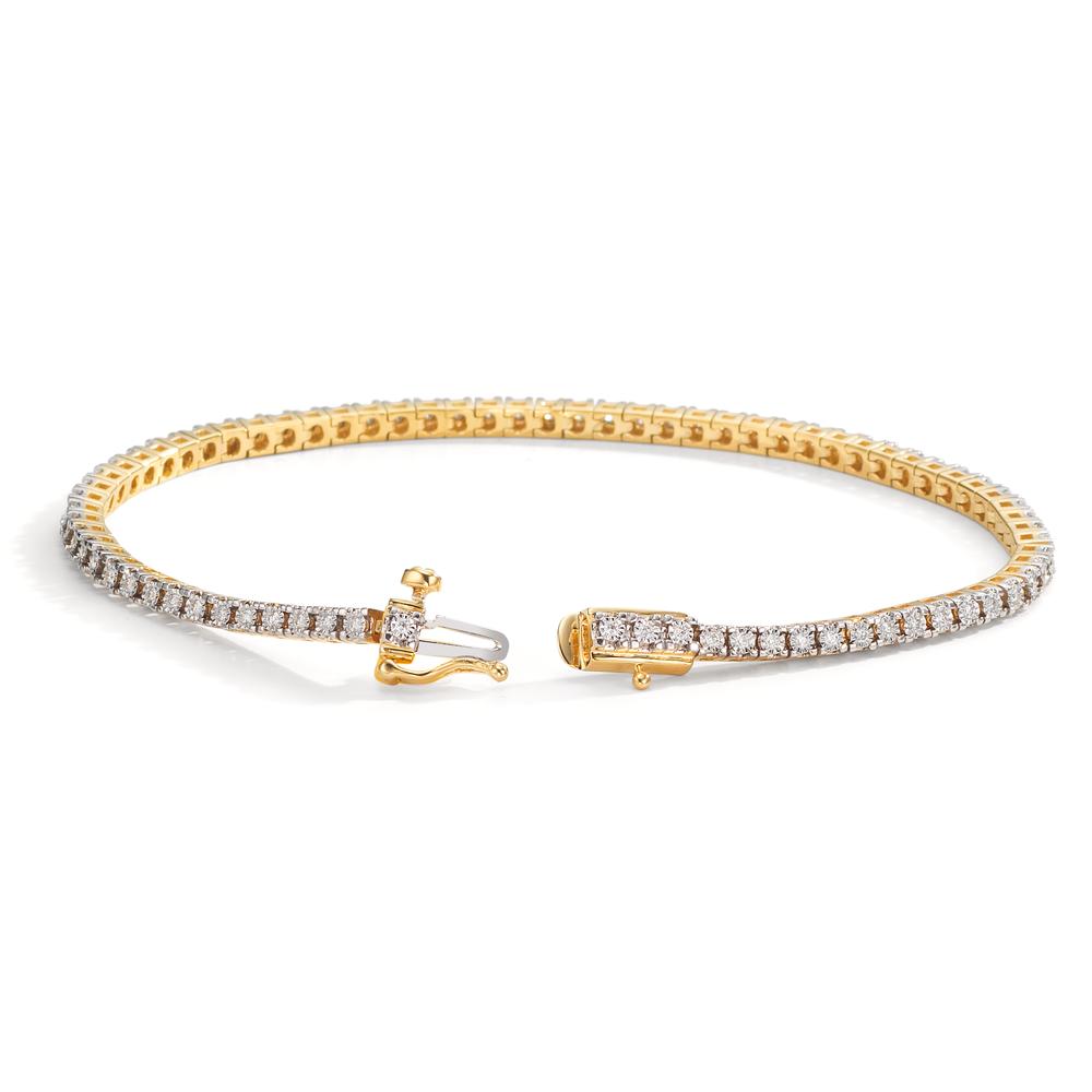 Armband 750/18 K Gelbgold Diamant 0.47 ct, 76 Steine, w-si