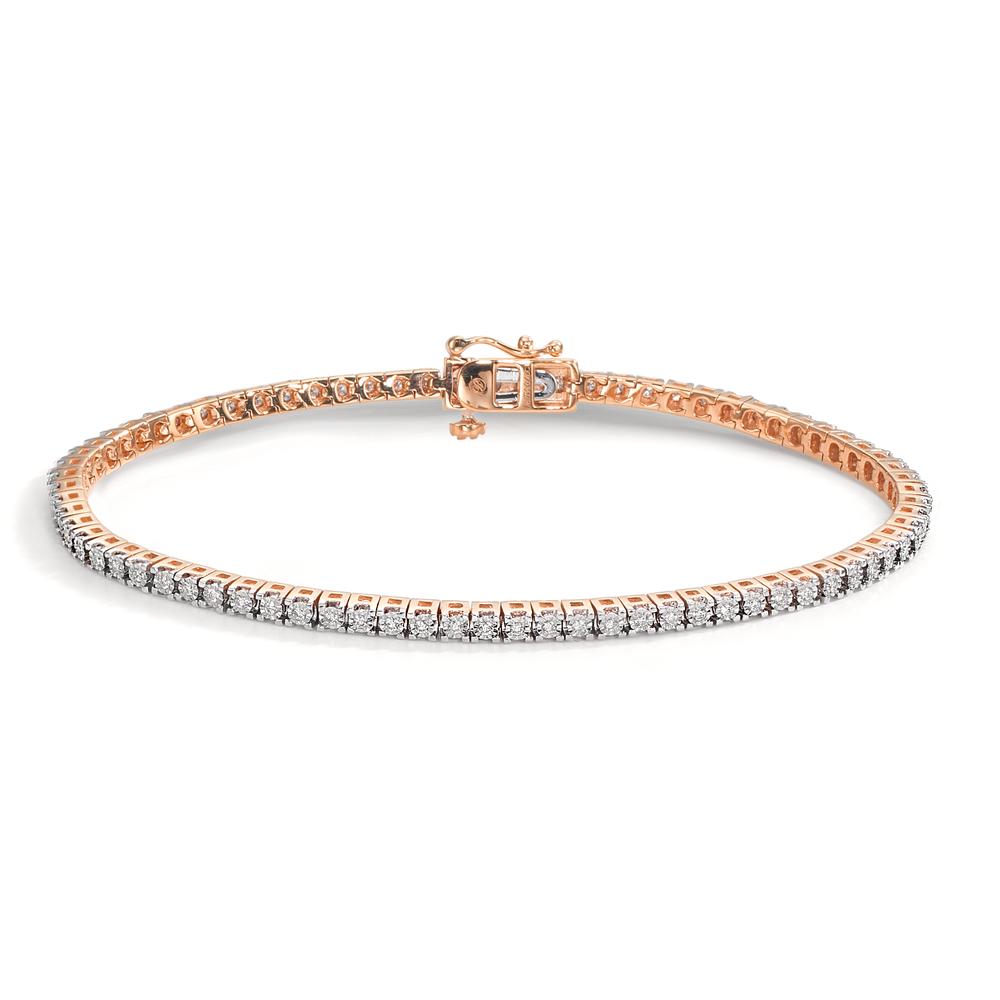 Armband 750/18 K Rotgold Diamant 0.47 ct, 76 Steine, w-si