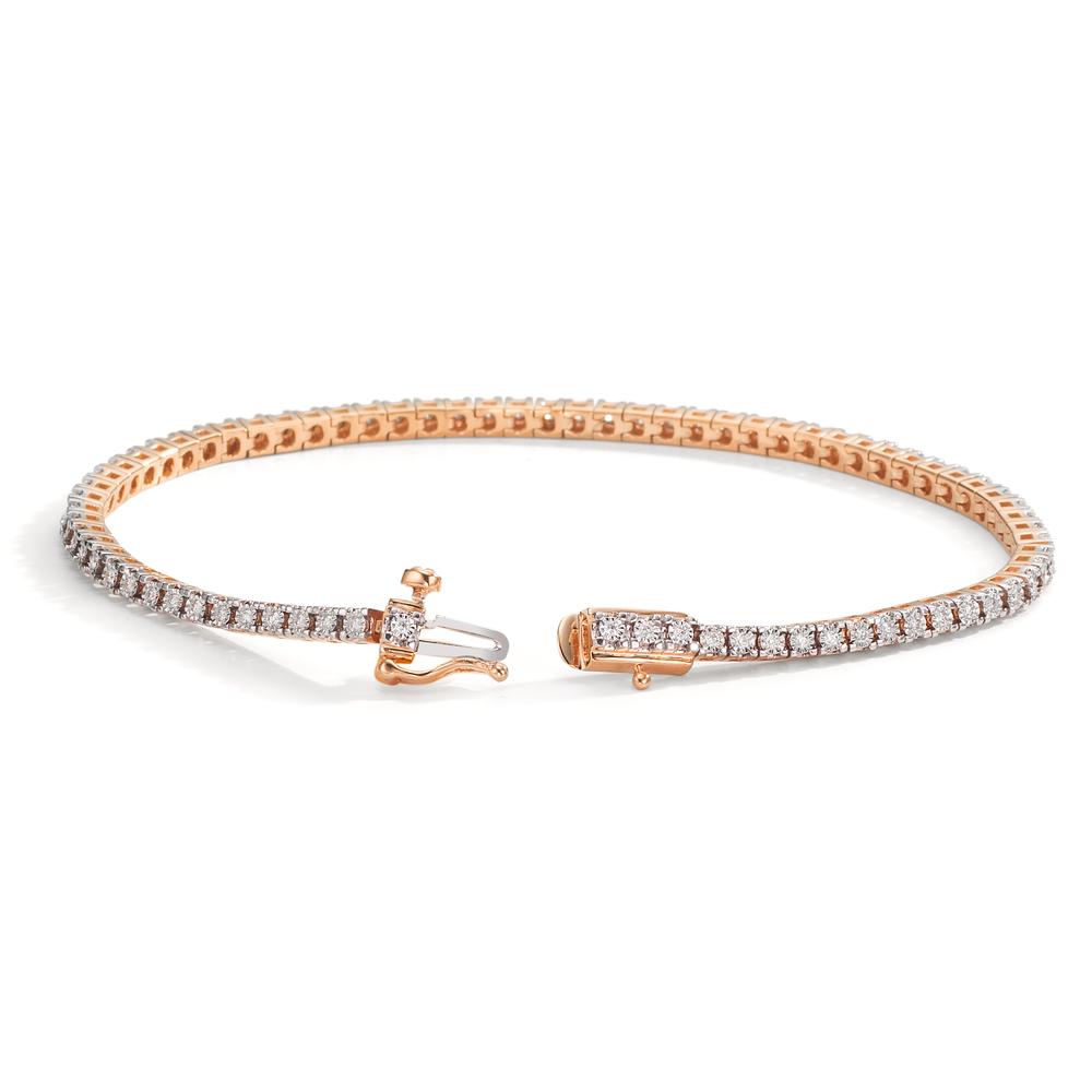 Armband 750/18 K Rotgold Diamant 0.47 ct, 76 Steine, w-si