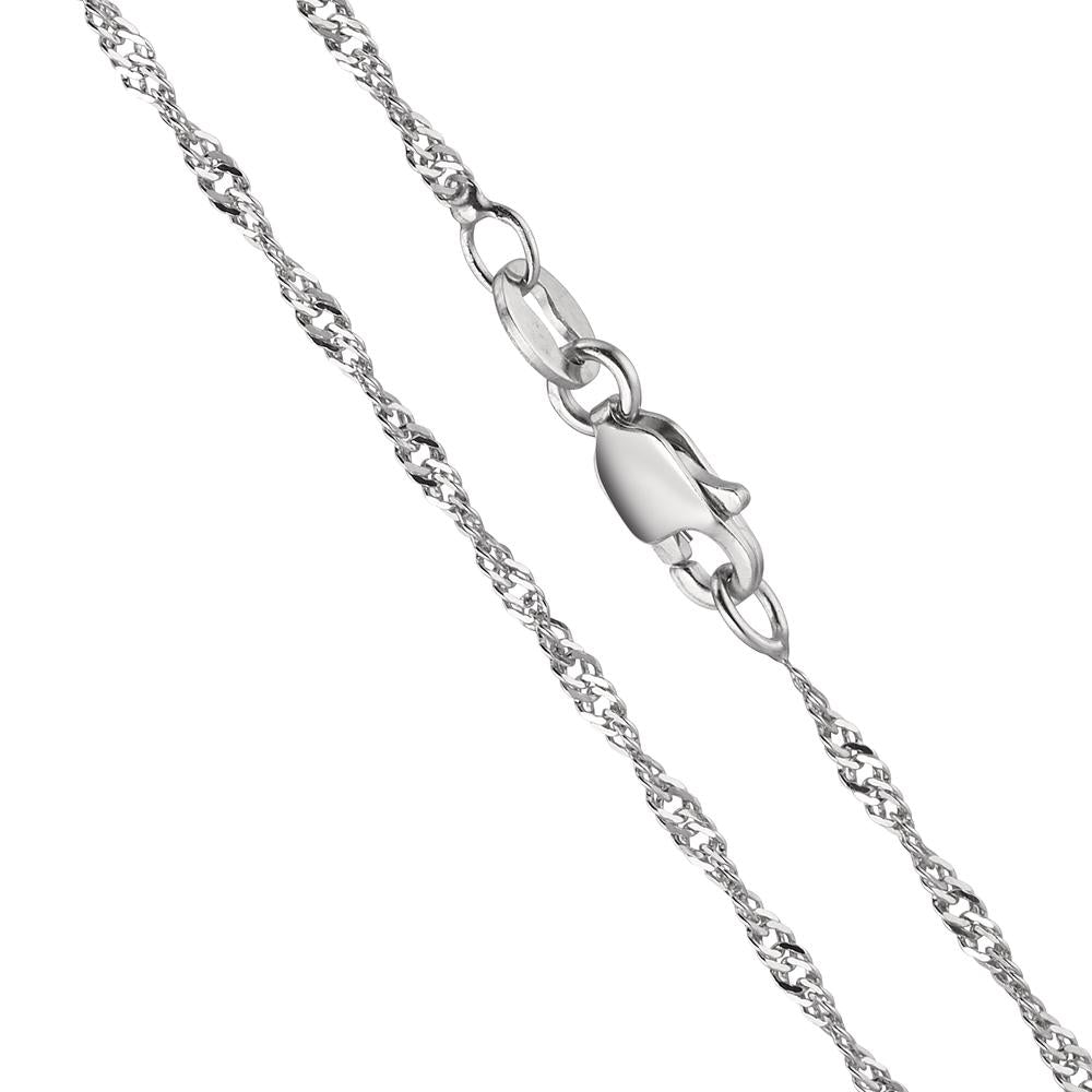 Collana Argento rodiato 45 cm