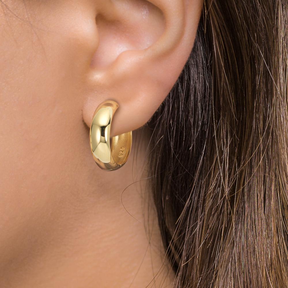 Orecchini circolari Argento giallo dorato