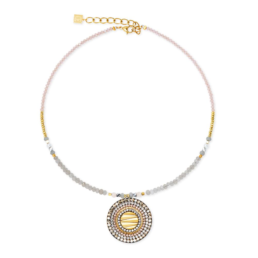 Collier Edelstahl gelb IP beschichtet 42-48 cm verstellbar