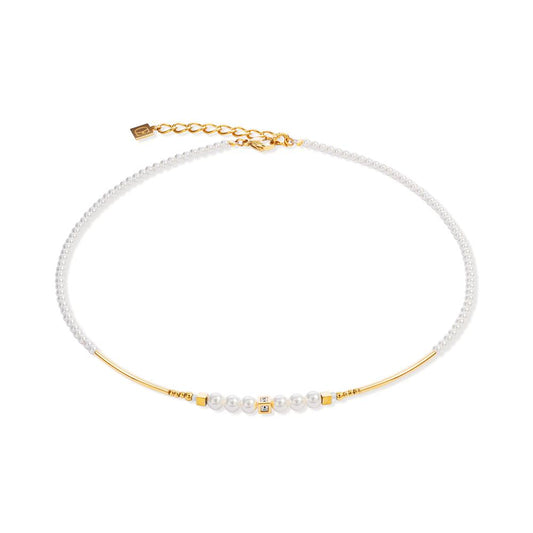 Collier Edelstahl gelb IP beschichtet 42-48 cm verstellbar