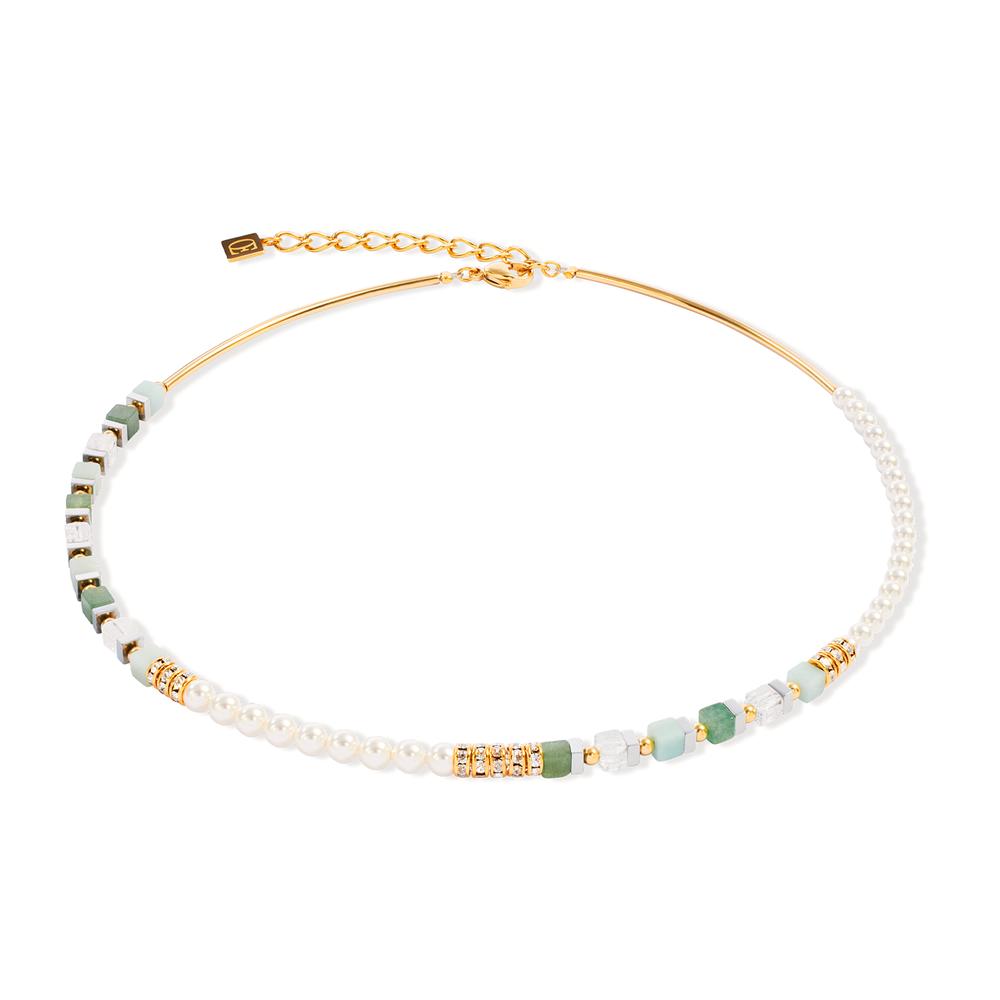Collier Edelstahl gelb IP beschichtet 42-48 cm verstellbar