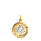 Anhänger 375/9 K Gelbgold bicolor Schutzengel Ø12 mm
