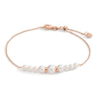 Armband 750/18 K Rotgold Süsswasserzuchtperle, 9 Perlen 15-18 cm verstellbar