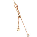 Collana Oro rosso 750/18 carati Smeraldo sintetico Perla coltivata d'acqua dolce, 3.5 mm Cuore 40-44 cm