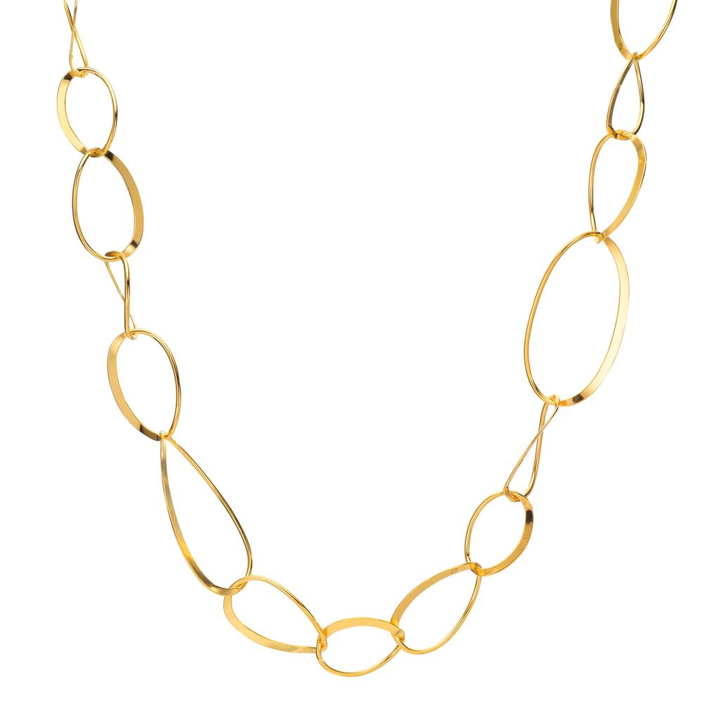 Collier Silber gelb vergoldet 80 cm