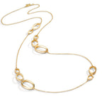 Collana Argento giallo dorato 90 cm