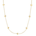 Collier Silber gelb vergoldet Herz 40-44 cm verstellbar