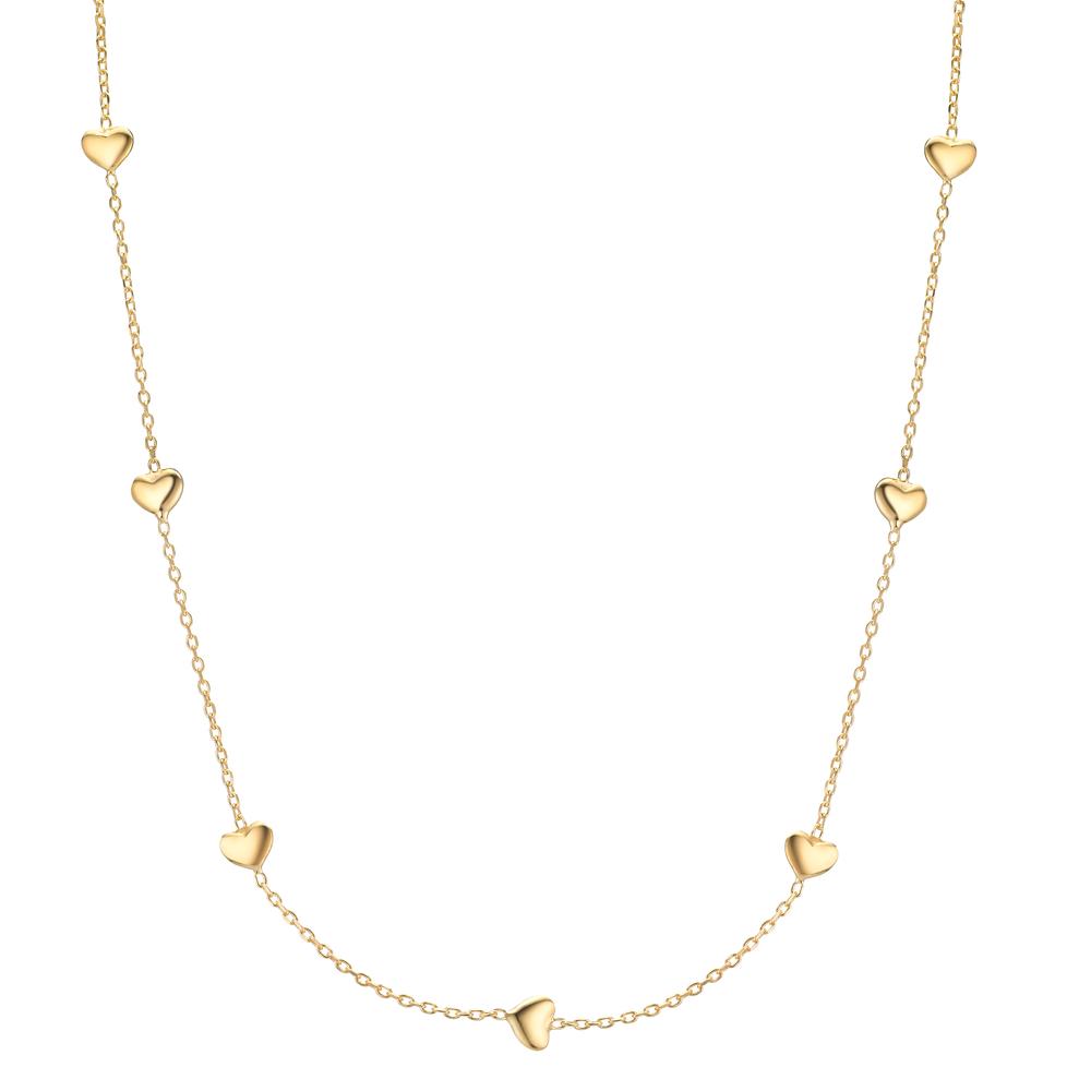 Collana Argento giallo dorato Cuore 40-44 cm