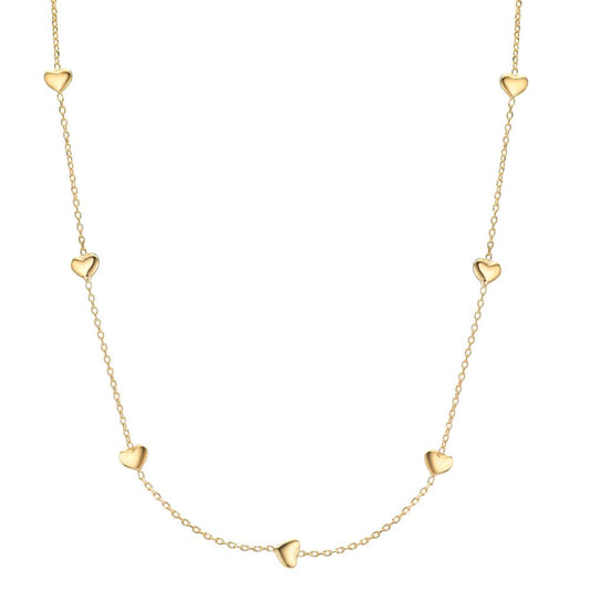 Collana Argento giallo dorato Cuore 40-44 cm