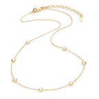 Collier Silber gelb vergoldet Herz 40-44 cm verstellbar