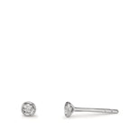 Ohrstecker 375/9 K Weissgold Zirkonia 2 Steine Ø2.9 mm