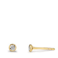 Ohrstecker 375/9 K Gelbgold Zirkonia 2 Steine Ø3.5 mm