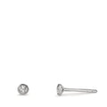 Ohrstecker 375/9 K Weissgold Zirkonia 2 Steine Ø3.5 mm