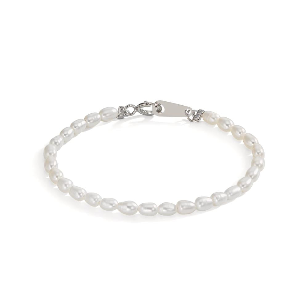Bracciale Argento rodiato Perla coltivata d'acqua dolce, 2.5 mm 11.5 cm