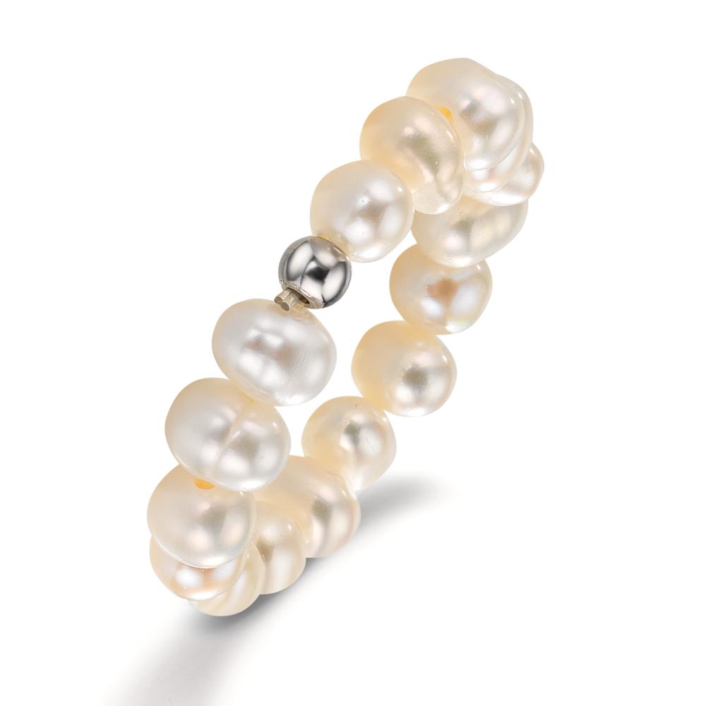 Fingerring Edelstahl Süsswasserzuchtperlen, 4.5 mm