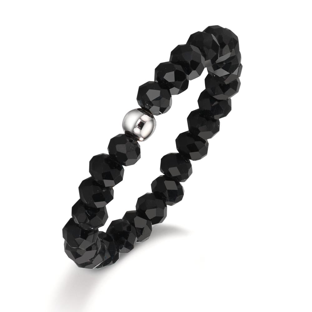 Anello Acciaio inossidabile Cristallo nero, 3 mm