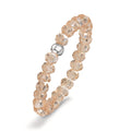Anello Acciaio inossidabile Cristallo Champagne, 3 mm