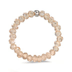 Anello Acciaio inossidabile Cristallo Champagne, 3 mm