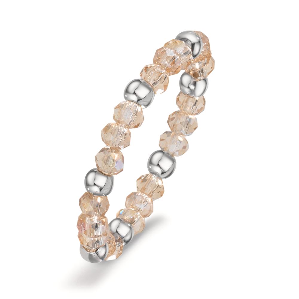 Anello Acciaio inossidabile Cristallo Champagne, 3 mm