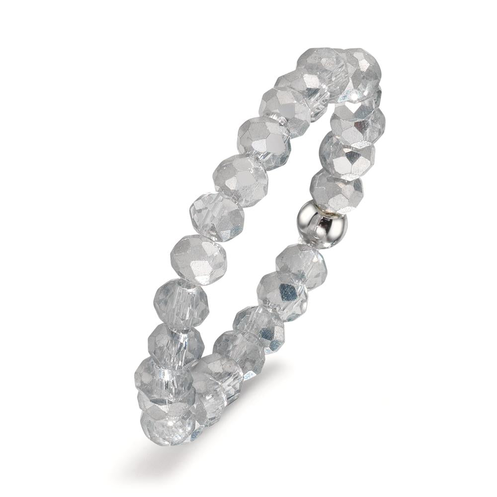 Anello Acciaio inossidabile Cristallo argento, 3 mm