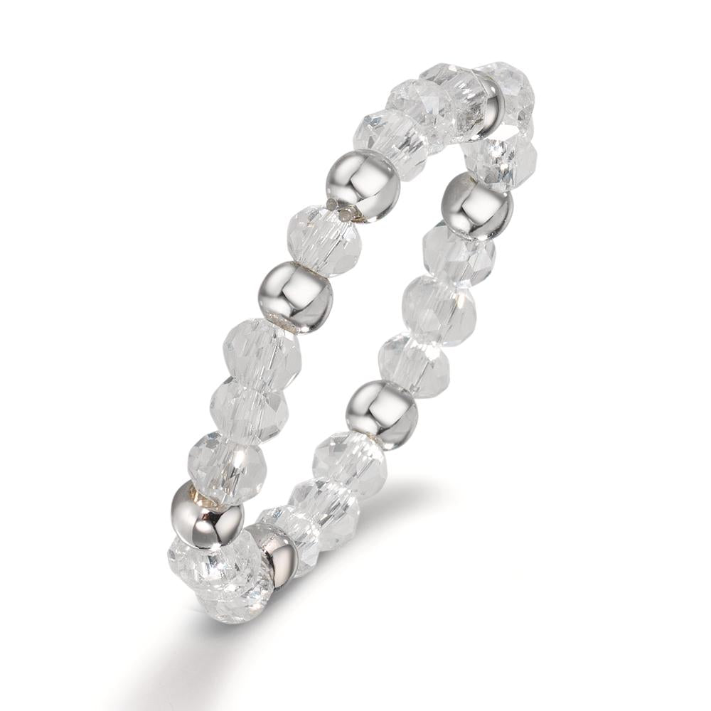 Anello Acciaio inossidabile Cristallo bianco, 3 mm