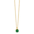 Collana Oro giallo 750/18 carati Smeraldo 0.22 ct 42 cm