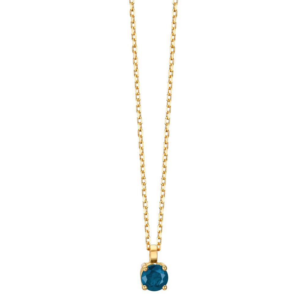 Collana Oro giallo 750/18 carati Zaffiro 0.28 ct 42 cm
