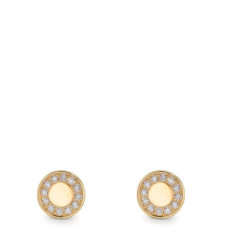 Ohrstecker 375/9 K Gelbgold Zirkonia Ø6 mm
