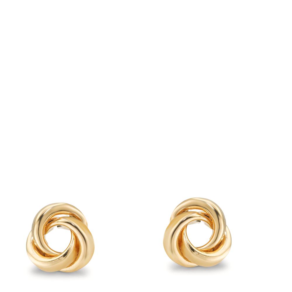 Orecchini a bottone Oro giallo 375/9K Nodo Ø7 mm