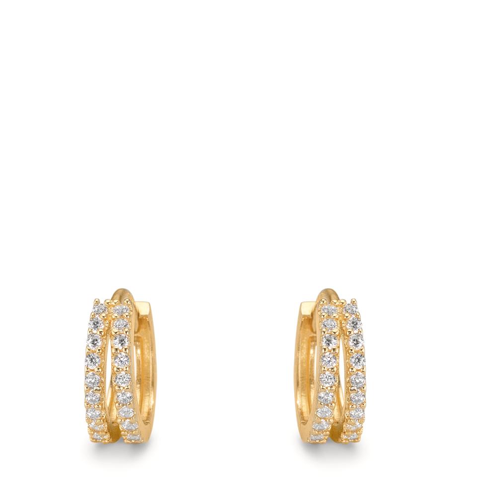 Orecchini circolari Oro giallo 375/9K Zirconia 36 pietra