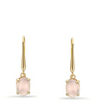 Orecchini Oro giallo 375/9K Quarzo rosa, 2 pietra
