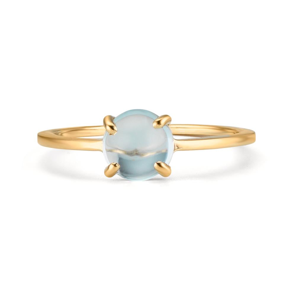 Anello Oro giallo 375/9K Topazio Azzurro, 5.5 mm
