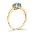 Anello Oro giallo 375/9K Topazio Azzurro, 5.5 mm