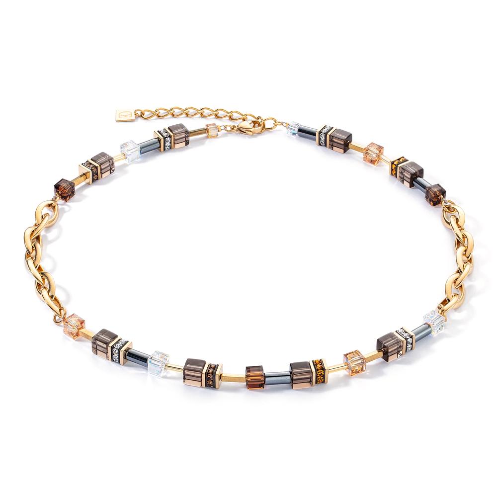 Collier Edelstahl gelb IP beschichtet 41.5-45.5 cm verstellbar