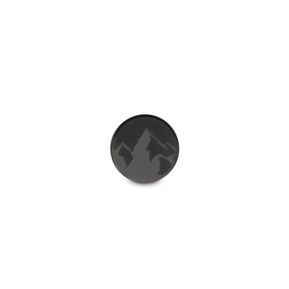 Ohrstecker 1 Stk Edelstahl schwarz IP beschichtet Berg Ø8 mm