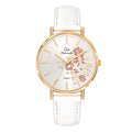Uhr Edelstahl, Metall gelb IP beschichtet Rose Ø36 mm