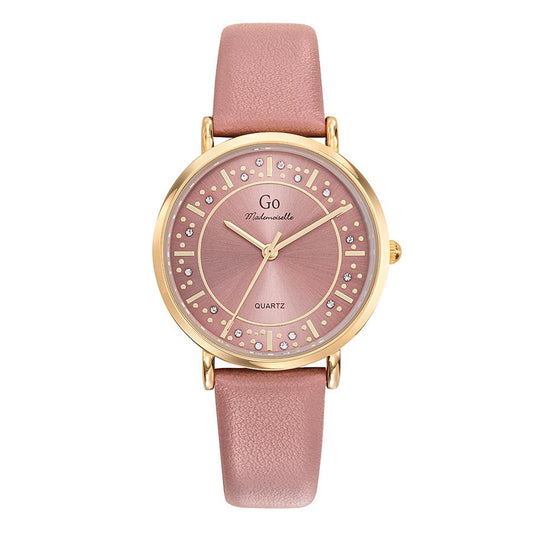 Orologio Acciaio inossidabile, Metallo Cristallo giallo rivestimento IP Ø34 mm