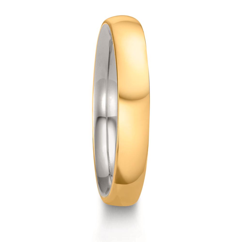 Anello del partner Oro giallo 750/18 carati, Platino 950