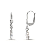 Orecchini Argento Zirconia 6 pietra rodiato