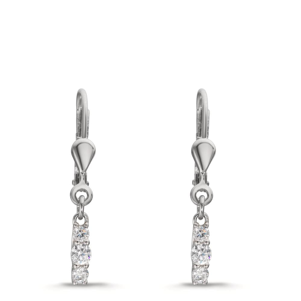 Orecchini Argento Zirconia 6 pietra rodiato