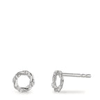 Ohrstecker Silber Zirkonia 16 Steine rhodiniert Ø6.5 mm