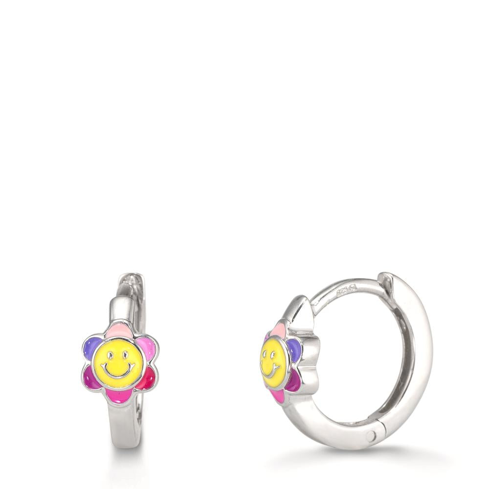 Orecchini circolari Argento rodiato