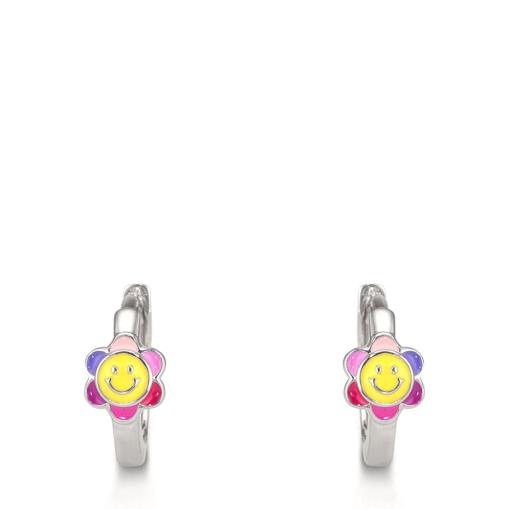 Orecchini circolari Argento rodiato