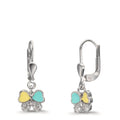 Orecchini Argento Zirconia 20 pietra rodiato Farfalla
