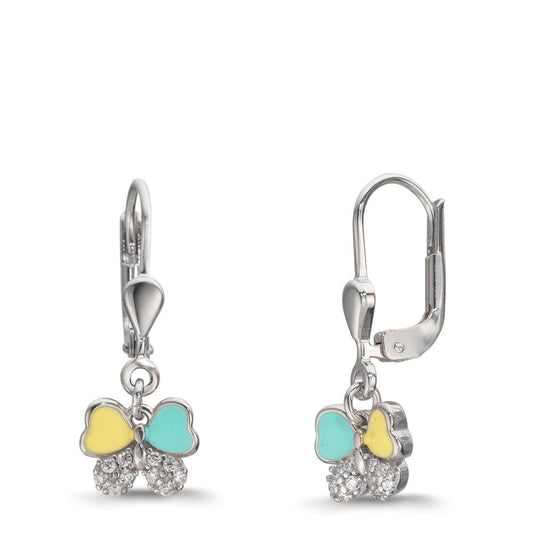 Orecchini Argento Zirconia 20 pietra rodiato Farfalla