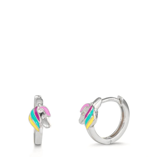 Orecchini circolari Argento rodiato Cavallo