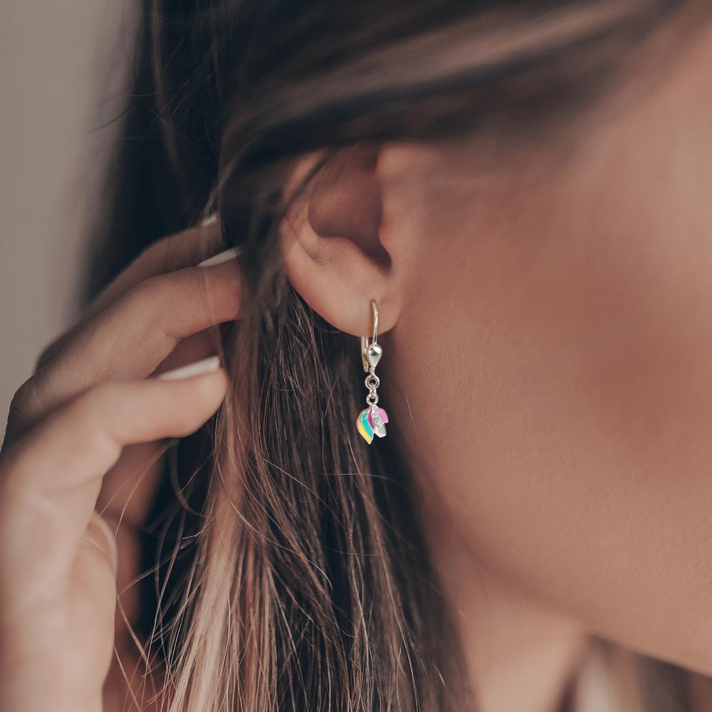 Orecchini Argento rodiato Cavallo